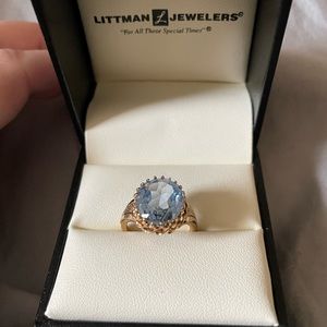 Blue Diamond Ring size 8